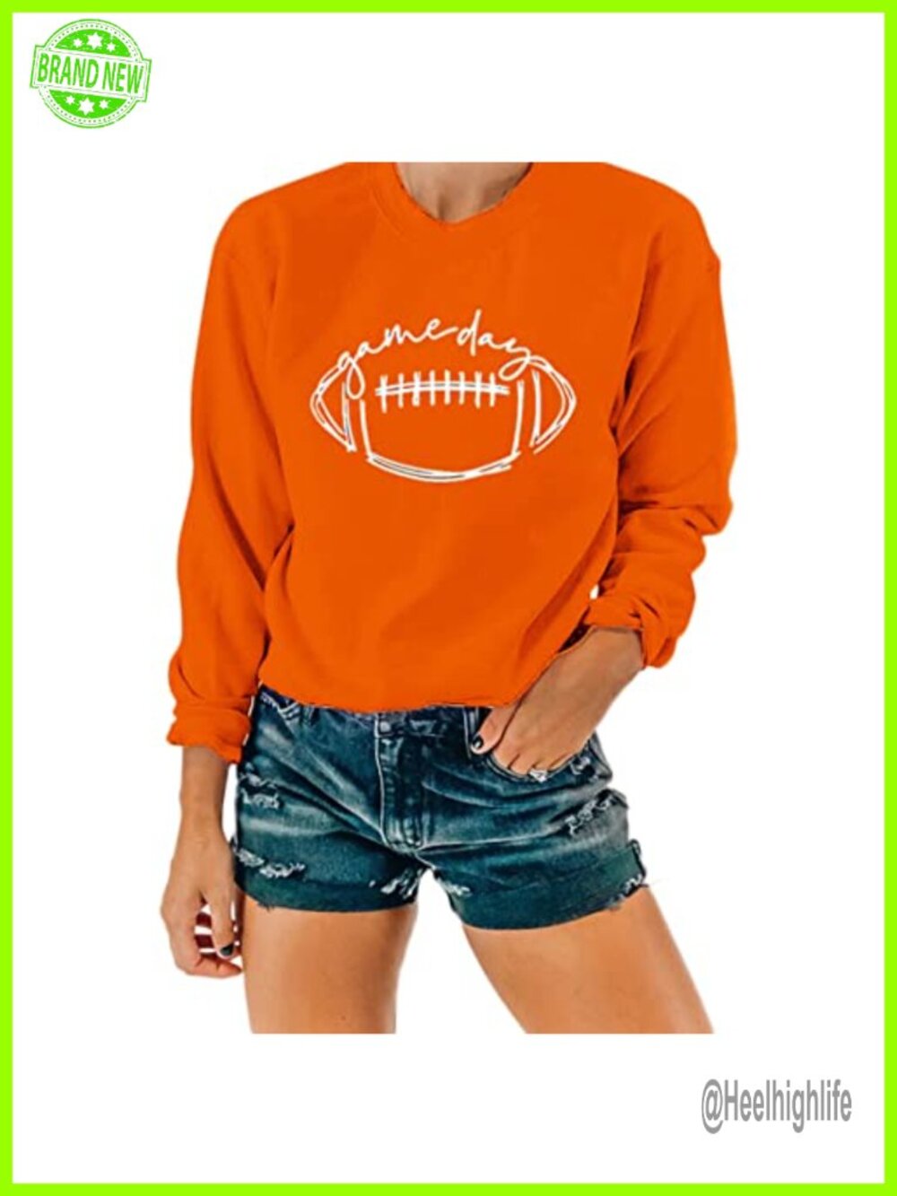 Crewneck Long Sleeve Football Game Day Sweatshirt Pullover
